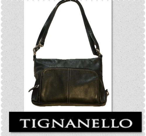 Tignanello - Echtleder - schwarz - Tasche Handtasche - Taschen - Reißverschluss - Bild 1 von 24