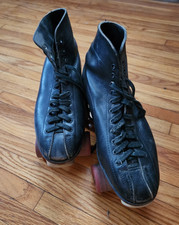 Vintage size 9 Betty Lytle by HYDE Black Leather Mid Boot Chicago Roller Skates