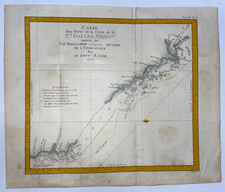 AUSTRALIA NEW SOUTH WALES 1774 TRAVEL OF COOK ANTIQUE ENGRAVED MAP 18TH CENTURY
