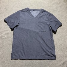 Jaanuu Scrub Set Womens XL Top Large Pants Gray Medical Designer V-Neck Utility