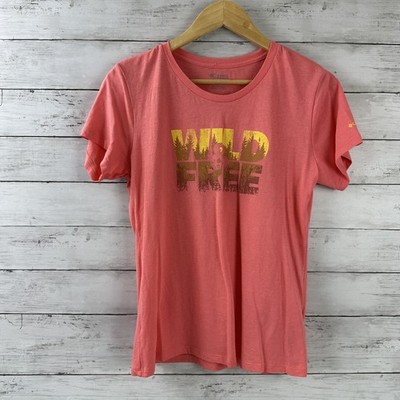 Columbia Women s Small Wild & Free Short Sleeve T Shirt Pink