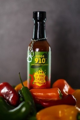 If You Dare Code 910 Medium Hot Sauce 2 Pack Handmade Small Batch Pepper Blend