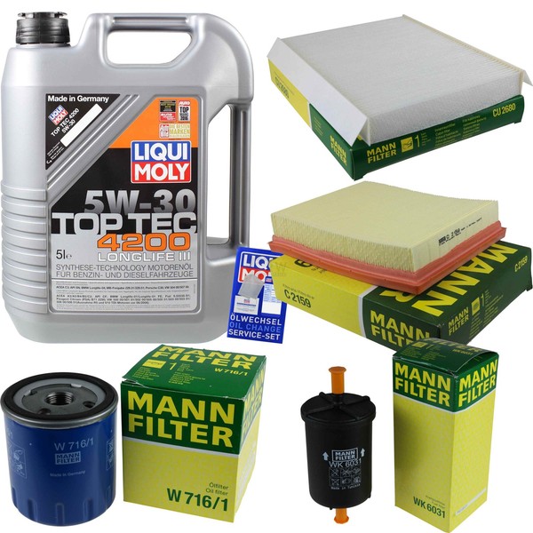 Inspektionskit Filter Liqui Moly ÖL 5L 5W-30 FüR CitroëN Xsara Picasso N68 2.0-image