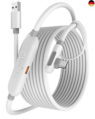 Link Kabel mit Ladeanschluss 5m Kompatibel mit Meta Quest 3/Quest 3S/Oculus Ques