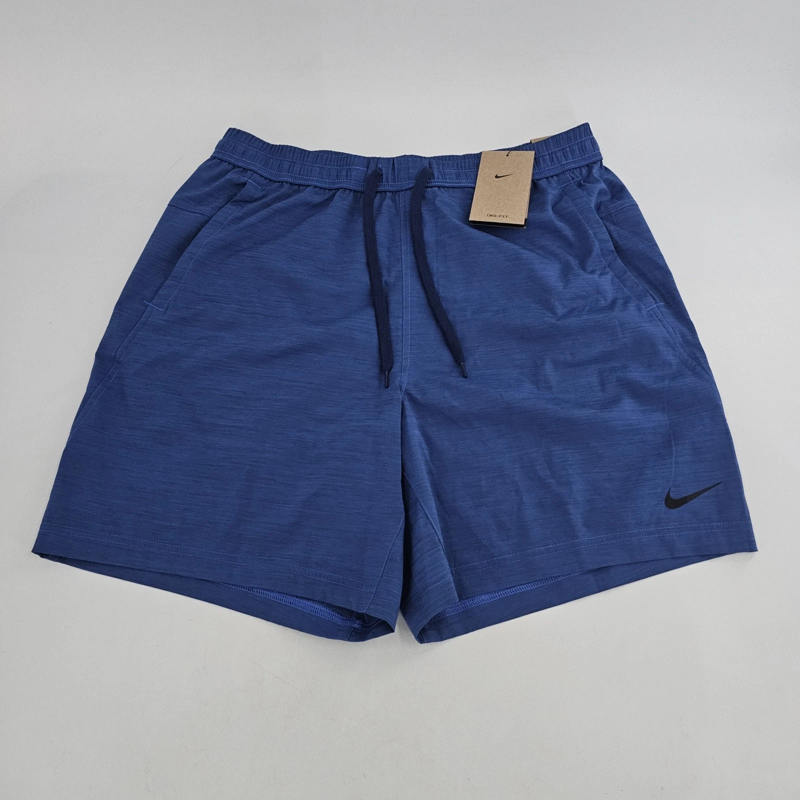 Nike Form Dri-Fit Training Shorts Mens MEDIUM M Blue Standard Fit 7" Length NEW