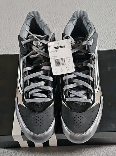Scarpe tacchetti calcio Adidas Lightning D uomo performance nero/bianco taglia 12,5