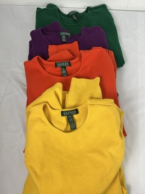 Ralph Lauren LRL LOT 4 Long Sleeve Shirt Pocket RL Logo Pullover Knit Size XL