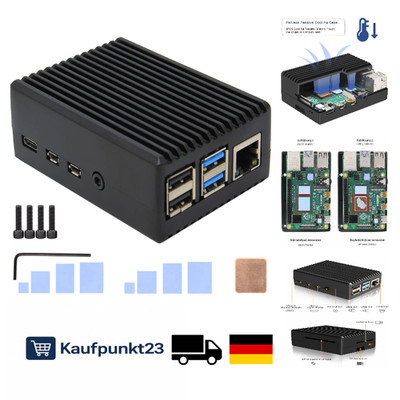 Geekworm Raspberry Pi 4B Aluminium Case Passive Kühlung