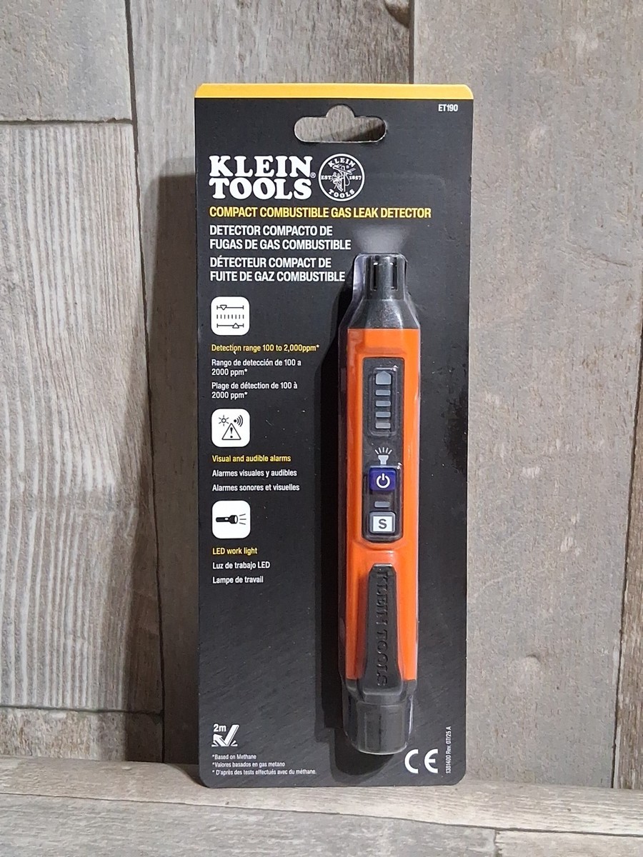 KLEIN TOOLS ET190 COMPACT COMBUSTIBLE GAS LEAK DETECTOR 50-2000