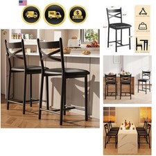 Upholstered Counter Stool Set of Two