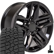 Set4 Oe Wheels Cv34b 18x8.5 Black Rims 27565r18 At Tires Tpms 6x139.7