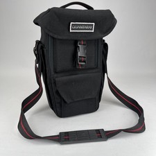 Quantaray Topload Camera Bag With Elastic Sling - Shoulder Strap Black/Red VTG