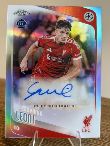 2025-26 Topps Chrome UEFA Giovanni Leoni Auto rookie RC