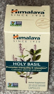 Himalaya Herbals Holy Basil Respiratory Support 30 Vegetarian Capsules 06/2027