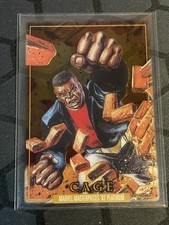 2024 SkyBox Marvel Masterpieces 92 Platinum Cage #17 Clear Cut
