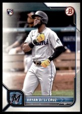 2022 Bowman Base #88 Bryan De La Cruz - Miami Marlins