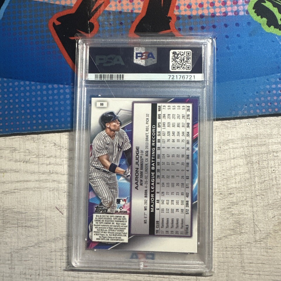 2022 Topps Cosmic Chrome Aaron Judge psa 10 refactor Nucleus eBay