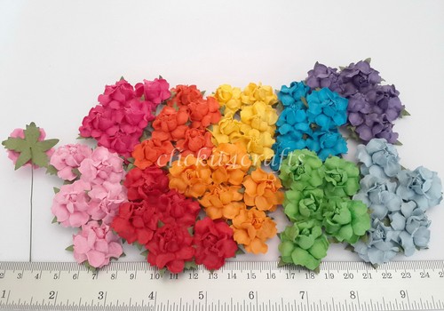 25 Mulberry Paper Flowers Wedding Centerpiece Scrapbook Card Home Decor ZR19-427 - Picture 2 of 2