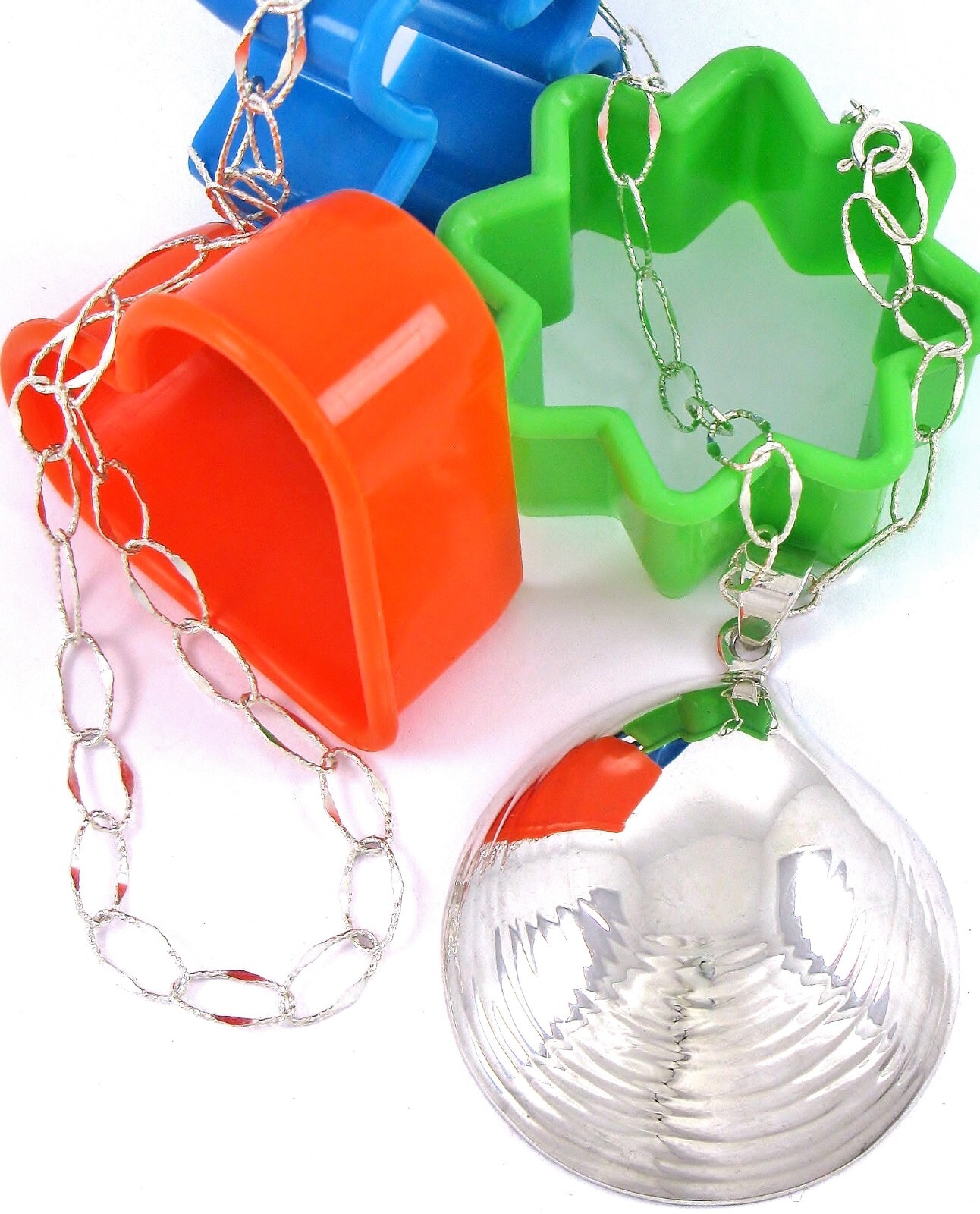 Solid Sterling Silver 925 Shell Pendant 30" Neckl… - image 3