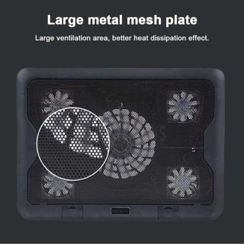 Laptop Cooling Pad RGB Gaming Notebook Cooler for Desk and Lap Use, Laptop Fan - Picture 7 of 12