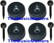 4X Rubber Road Case Cabinet Feet w/Screws 1.5 inch Speaker Box Foot Door Bumpers