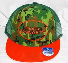 Duck Commander Dynasty logo Snapback orange & Camo Mesh Brand New FastShip