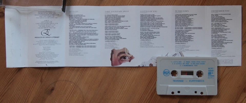 EURYTHMICS - REVENGE (RCA RCTC20381) 1986 GREECE/EUROPE CASSETTE TAPE SYNTH POP - Image 3 of 3