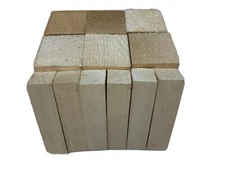 12 Pcs, Basswood Carving Wood Blocks 1x 1x 4 (6 Pcs) + 2x 2x 4 (6 Pcs)
