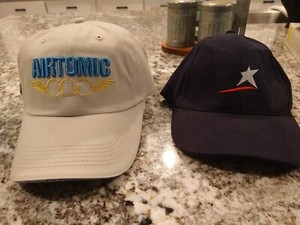 3 Airtomic Caps and LAN Chile Cap