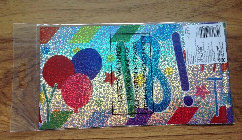 2.7M Long 18th Happy Birthday Banner Bunting Garland. Free UK Postage - Image 2 of 3