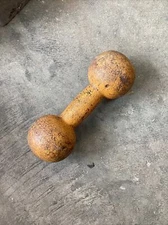 VINTAGE 14 LB ROUNDHEAD DUMBBELL