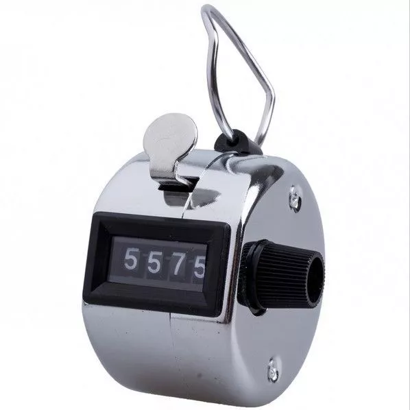 Hand Tally Counter 4 Digit Mechanical Palm Click Counter Count