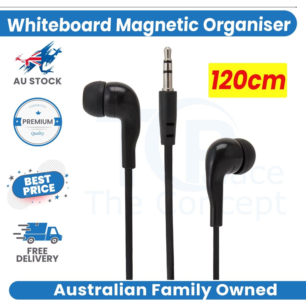 Black Wired Earphones for Android PC Mac In Ear Buds | eBay Australia