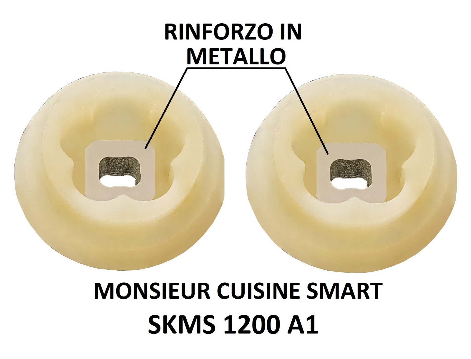 2x Giunto boccola metallo Silvercrest Monsieur Cuisine Smart SKMS 1200 A1