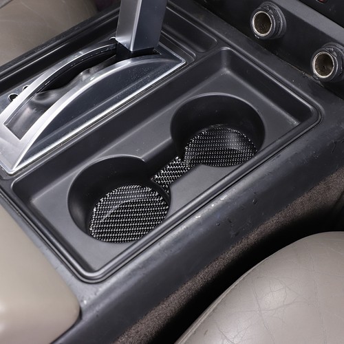 Carbon Fiber Central Control Water Cup Holder Slot Pad Mat For Hummer H2 2003-07 - Picture 2 of 11