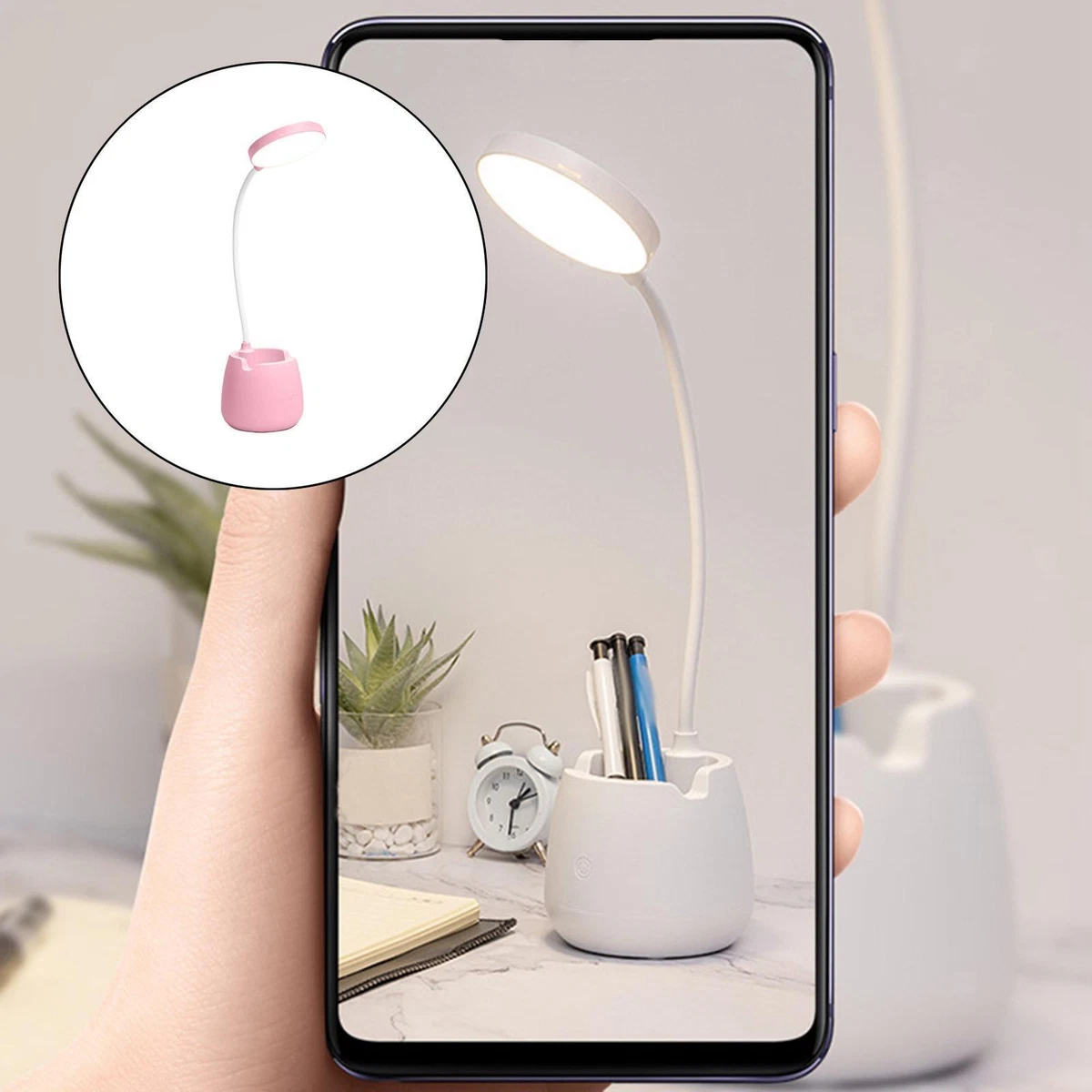 Led lamp with clearance pen holder