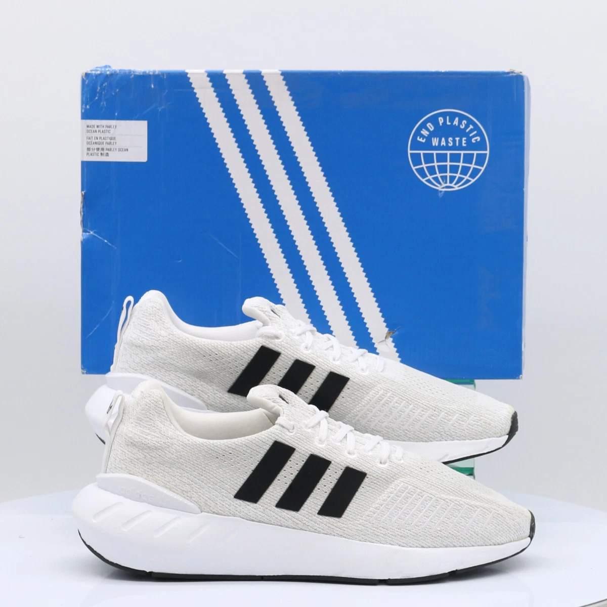 ADIDAS ORIGINALS SWIFT RUN 22 MENS TRAINERS UK 7 EU 40 2 3 WHITE KNIT RRP 90