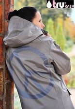 TRU RAIN  ~ L  grau Friesennerz ~ Raincoat ~ Regenmantel ~ Damen Regenjacke