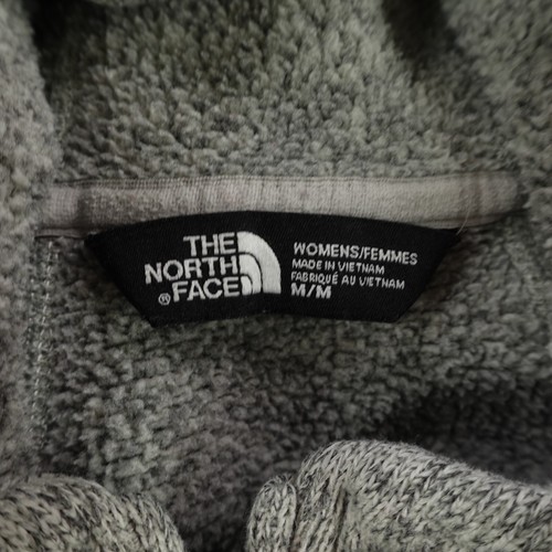North Face Jacket Womens Medium Gray Fleece Full Zip Up Hoodie Coat Outdoors ^ - Picture 11 of 12