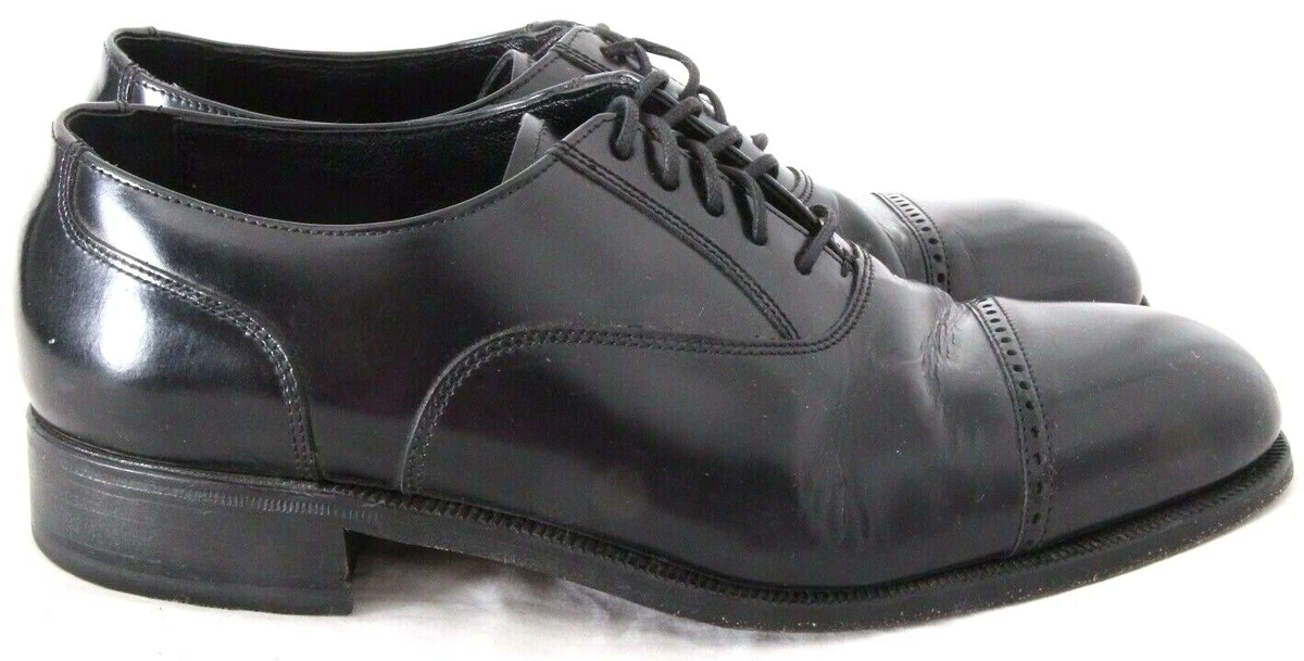 Florsheim 17067-01 Lexington Cap Toe 5-Eye Dress Oxfords Men\'s US Black 11 D Mens 11 D Florsheim Lexington Black Leather Cap Toe Oxfords  main image 4