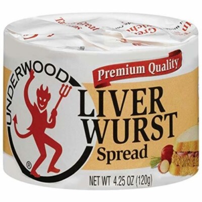 Underwood Premium Quality Liver Wurst Spread 4.25 oz ( Pack of 24 )~ Fresh
