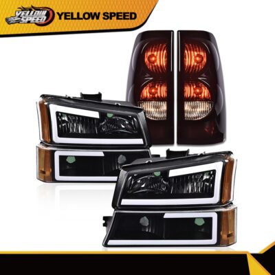 2006 Chevy Silverado Headlights And Taillights Black LED Tail - Foto 5