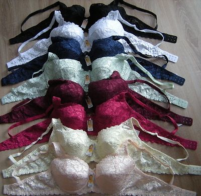1 Schalen BH mit Bügel 75 80 85 90 95 100 Cup A B C D mit Spitze Farbe wählbar