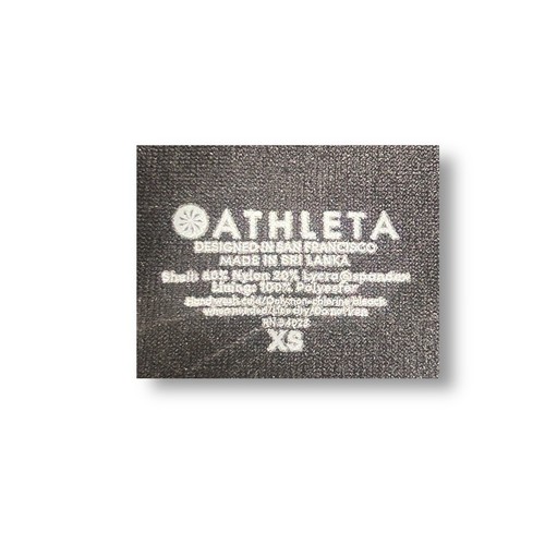 Athleta XS Black Gray Tie Dye Swim Tankini Top Ruched Crossback Rash Guard - Picture 6 of 7