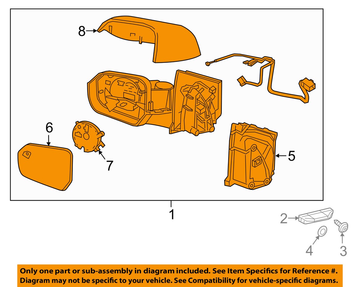 Chevrolet GM OEM 16-18 Volt FRONT DOOR-Mirror Assembly Left 