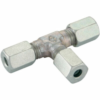 GLEICHES T-STÜCK HYDRAULIK KLEMMVERSCHRAUBUNG / KUPPLUNG L ROHRVERBINDER 6mm -12mm