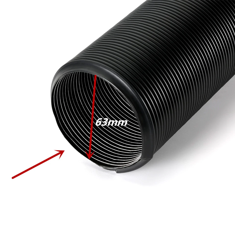 1 conjunto de kits de tubo de mangueira flexível lavável extensível para carro entrada de ar frio 2,5" - Imagem 2 de 4