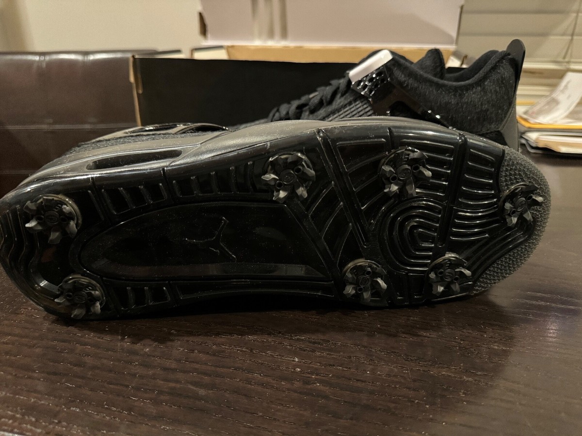 Nike Air Jordan 4 IV G Black Cat Pony Hair Golf Shoes Size