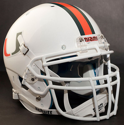 #ad #ad *CUSTOM* MIAMI HURRICANES NCAA Schutt XP Authentic GAMEDAY Football Helmet $339.99