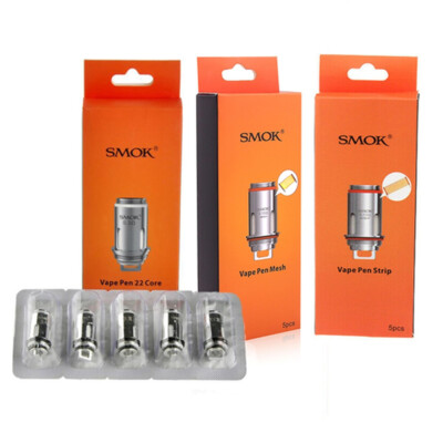 SMOK VAPE PEN 22 COILS 0.25Ω | 0.3Ω | 0.15Ω Mesh | 0.15Ω Strip 5pk  Authentic
